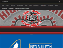 Tablet Screenshot of highprairieminorhockey.com